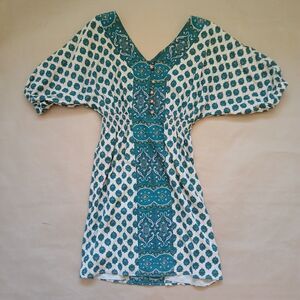 Juicy Couture Size 0 Cream Southwestern Mini Dress Rare 100% Cotton